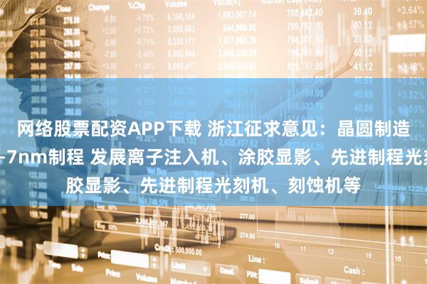 网络股票配资APP下载 浙江征求意见：晶圆制造领域加速突破3-7nm制程 发展离子注入机、涂胶显影、先进制程光刻机、刻蚀机等