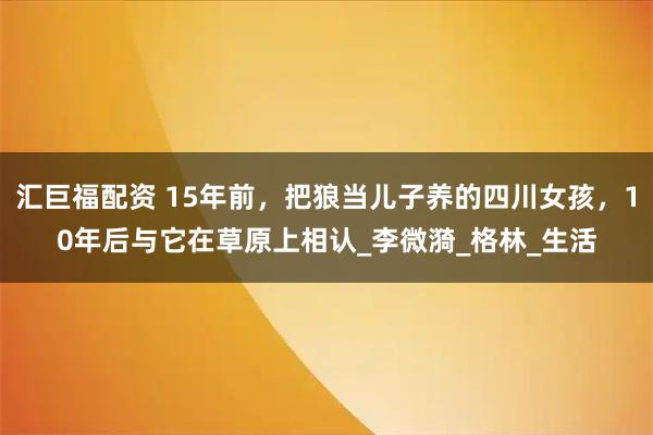 汇巨福配资 15年前，把狼当儿子养的四川女孩，10年后与它在草原上相认_李微漪_格林_生活